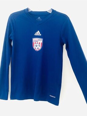 ⚽️Adidas Boys “Soccer Stars United” Long sleeves Sports shirt SZ M (Youth)